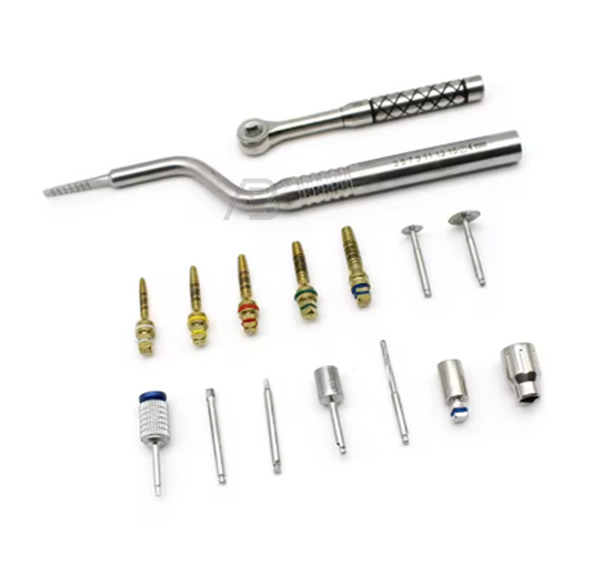 1Set Dental Bone Expander and Chisel Kit Sinus Lift With Saw Disks Bone Compression Kit Implant Surgical Tools