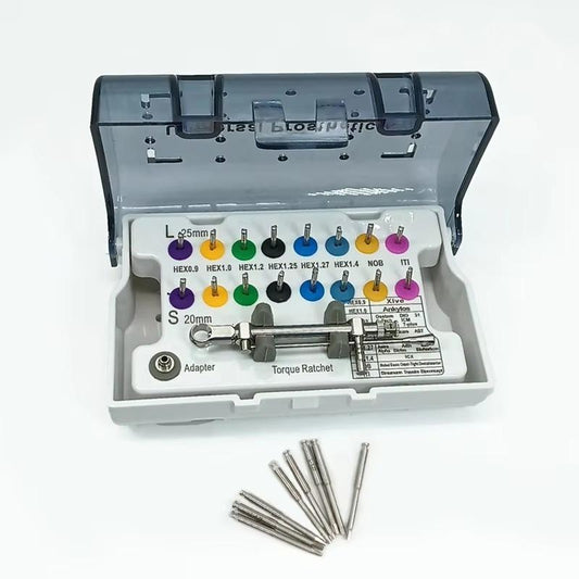 15-70N.cm Dental Supplies Surgical Dental Implant Fixture Screw Drivers Universal Torque Wrench Prosthetic Kit