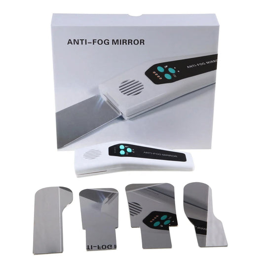 Dental Anti-fog Mirrors 4LED Lights Automatic Oral Photography Defog Orthodontic Reflector Buccal