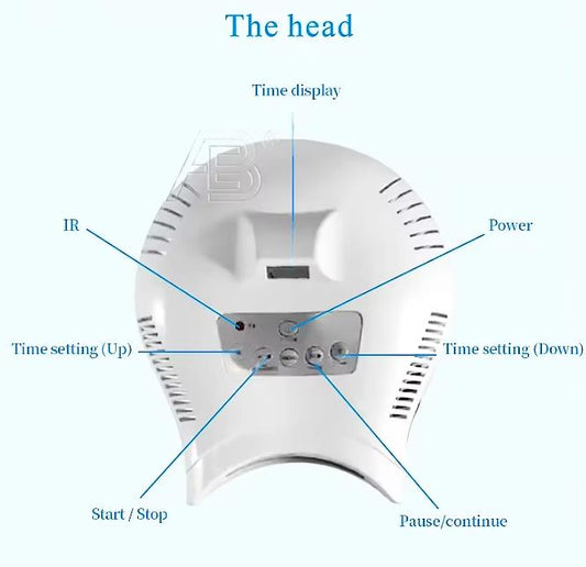 Professional Floor-Standing Dental Whitening Lamp Blue Red LEDs Plastic Commercial Use High-Energy Output Teeth Whitening
