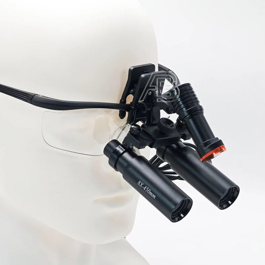 8x High Magnification LED Eyeglass-style Loupe New Electric Veterinary Aesthetics Dental Device for Surgery Veterinary Practice