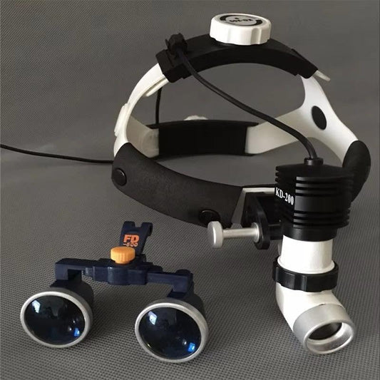 Special Head Magnifying Glass for Oral Implantation, LED Cold Light 2.5X/3.5X Times Magnifying Glass