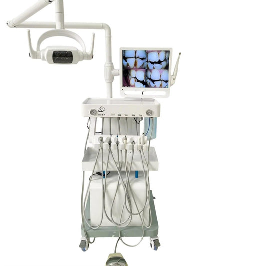Portable Mobile Dental Unit Cart Dental Turbine Unit With Air Compressor Available