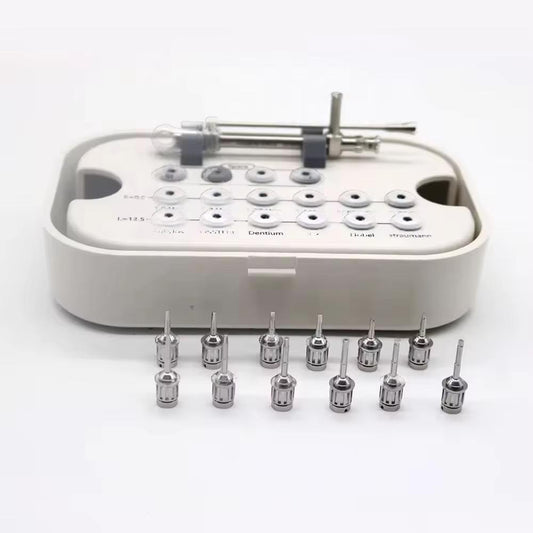 Dental Prosthetic Kit Torque Implant Screw Driver Tool Kit Compatible Prosthetic Box Wrench&Screw Drivers 12 Mini Screwdrivers