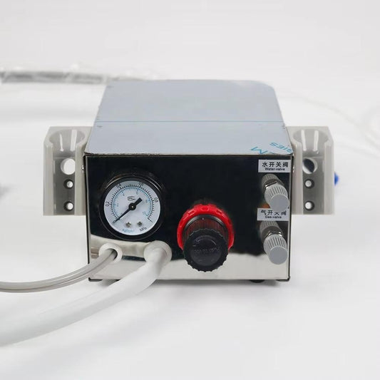 Aobol Dental Air Turbine Unit 3-Way 2/4 Holes 600ML Bottle Air Control Foot Switch Dental Lab Equipment