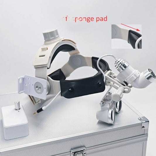 Electric 2.5x 3.5x Dental Head Mounted Binocular Magnifier Otolaryngology Surgical Aesthetics L Type Headlight