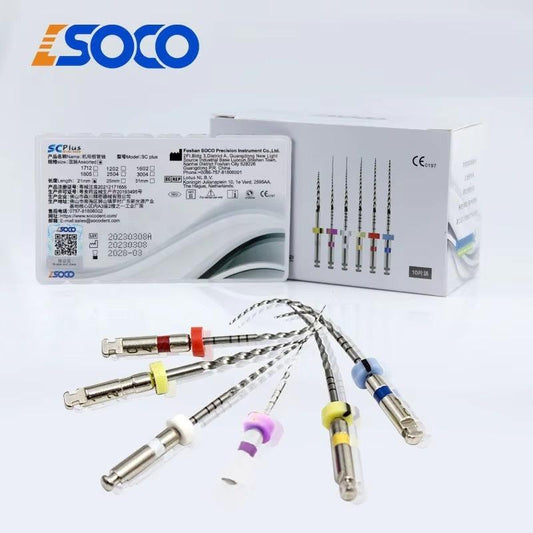 Soco Plus Heat Activated NiTi Machine Files for Dental Materials 21mm or 25mm