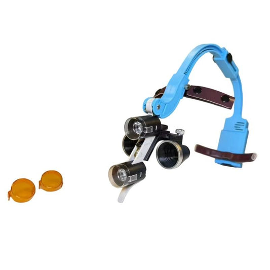 Hot Sale Electric 4X 5X 6X Dental Magnifiers Head Mounted Oral Examination Lights 150000lux Dust Proof Covers for ENT Aesthetics