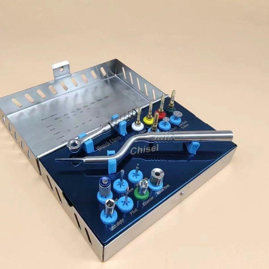 1Set Dental Bone Expander and Chisel Kit Sinus Lift With Saw Disks Bone Compression Kit Implant Surgical Tools