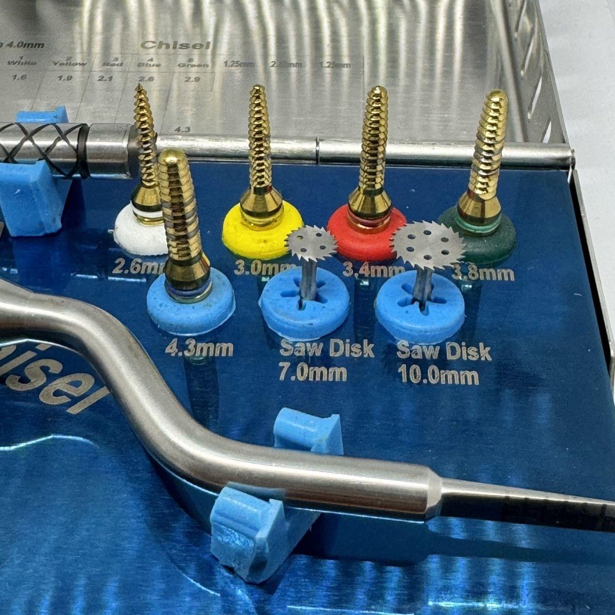 1Set Dental Bone Expander and Chisel Kit Sinus Lift With Saw Disks Bone Compression Kit Implant Surgical Tools