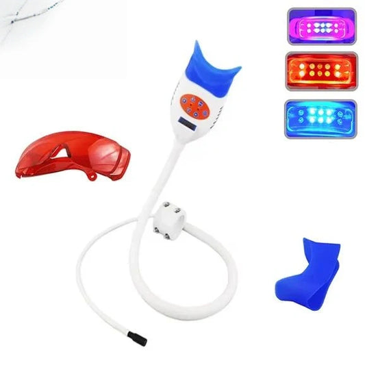 High Quality Portable LED Blue Light Teeth Whitening Lamp Rotating Arm Mobile Whitening Machine Made of Durable Plastic