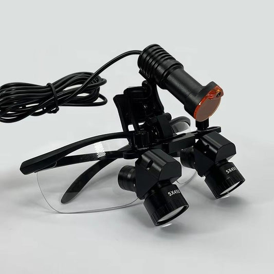 NEW 5X Headlight Dental Binocular Loupe Light/freely Adjustable Magnification of 4~6X/5w LED LAMP