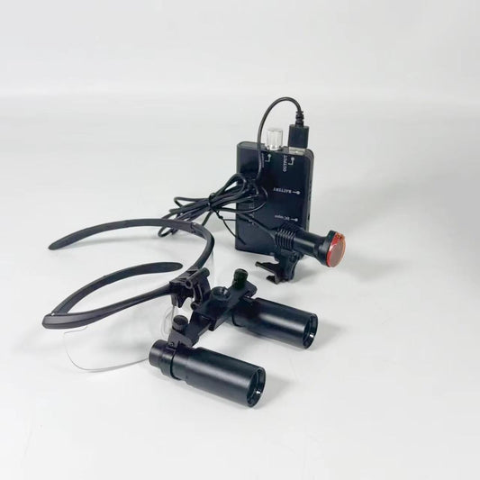 Dental 6x Portable Electric Magnifier with 3W LED Headlight Filter for Dental Medical Surgery