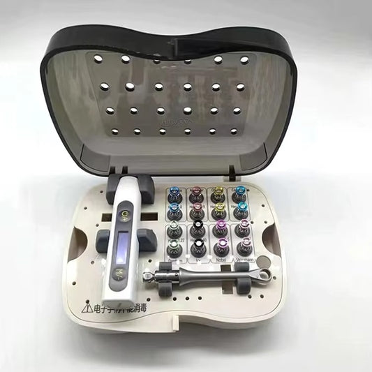 Factory Wholesale 16pcs Screwdriver Electronic Dental Implant Universal Torque Wrench Restoration Tool Box