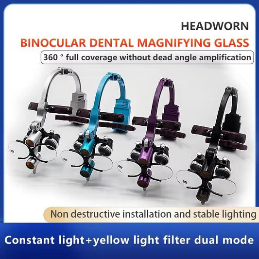 Colorful 2.5X 3.5X Dental LED Headlamp Medical Loupe Magnification Binocular Loupes 5W Surgical Headlight Lab Equipment
