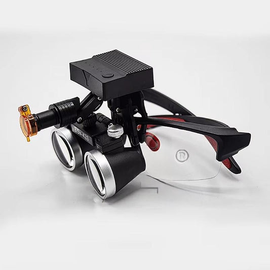 Dental Clinic Dental Medicine Magnifying Glass 2.5X/3.5X Head Light With Filter 5W Wireless Surgical Headlight