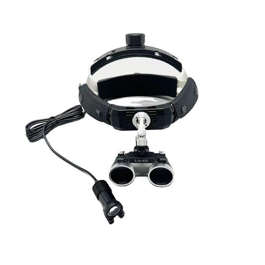 LED Headlight, Headband, Dental Binocular Loupe, Partial Brightness, Adjustable Headlight - 2.5X