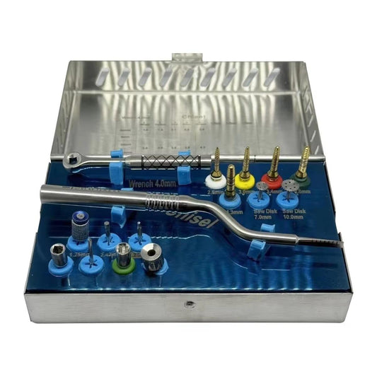 Bone Expander & Chisel Kit Dental Dental Implant Chisel Kit Sinus Lift Drill with Saw Disk Bone Compression Kit