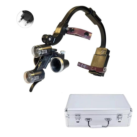 Electric 4X/5X/6X Dental Loupe Magnifier 420-520mm Working Distance Dust Cover Shadowless Headlight for Oral Therapy Equipment