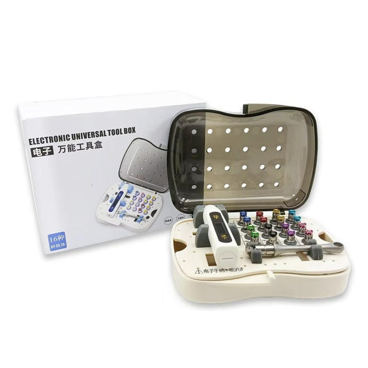 Dental Electric Implant Torque Wrench Torque Driver Wrench Ratchet With 16Pcs Colorful Screwdriver Repair Tools Kit