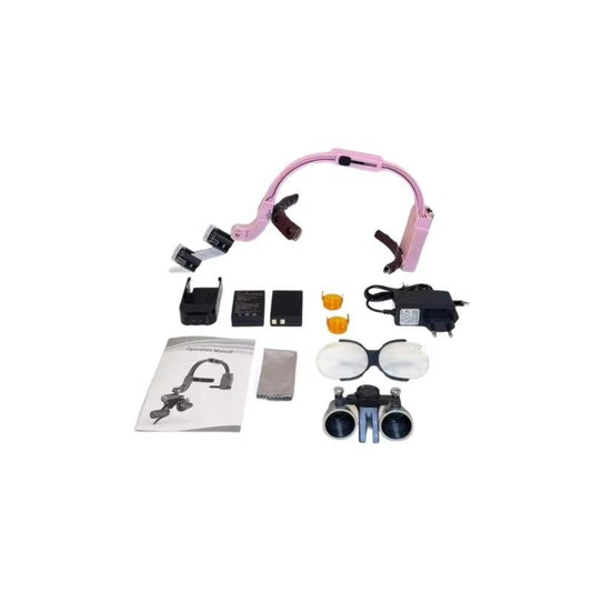 Hot Quality Adjustable 2.5X/3.5X LED Dental Headlight Electric Oral Examination Loupe with Magnifying Glass Head Mounted
