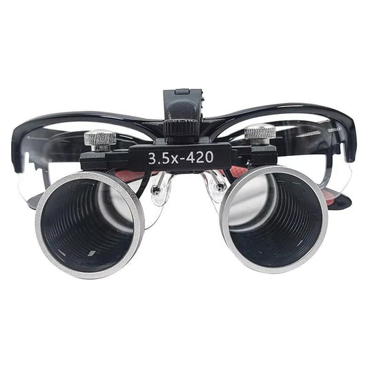 Aluminum Packaging Suitable Myopia 2.5X/3.5X Dental Loupes Binocular Magnifier Eyeglasses for Dentistry Adjustable