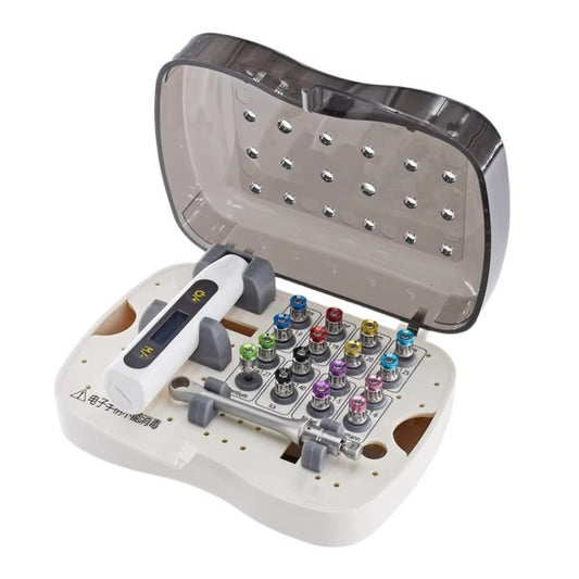 Dental Equipment Implant Surgical Manual Kit With 16 Screw Drivers Dental Electric Implant Torque Wrench