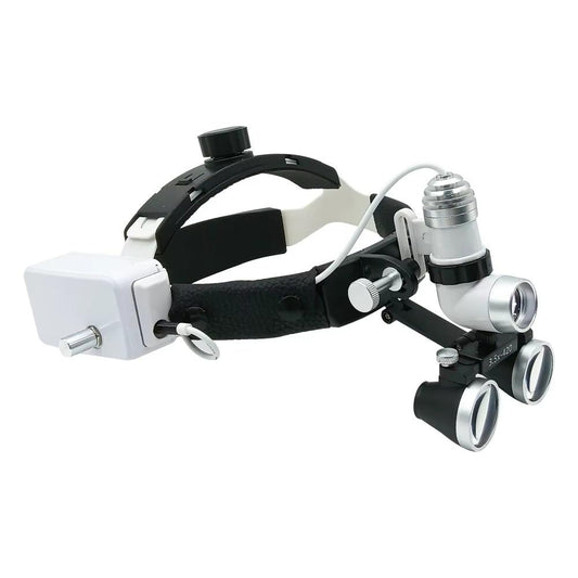 Dental Magnifying Glass High Brightness Professional Medical Headlight Binocular Surgical Magnifying Glass Spot Size Adjustable