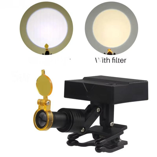 Dental LED Headlight With Filter for Dentist, Surgical Headlight, Wireless Magnifier, Portable Headlight, 5W