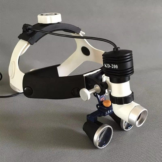 Special Head Magnifying Glass for Oral Implantation, LED Cold Light 2.5X/3.5X Times Magnifying Glass