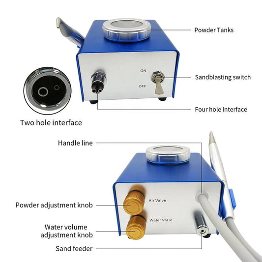 Dental Clinic Used Air Prophy Brushes Sandblasting No Powder Leakage Flying Teeth Sandblaster Cleaning