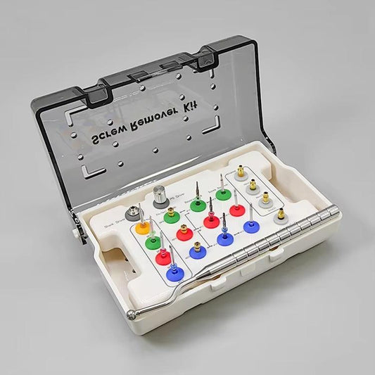 Factory Supply 13Pcs Colorful With Torque Ratchet Dental Surgical Implant Machine Instruments Set Screw Kit