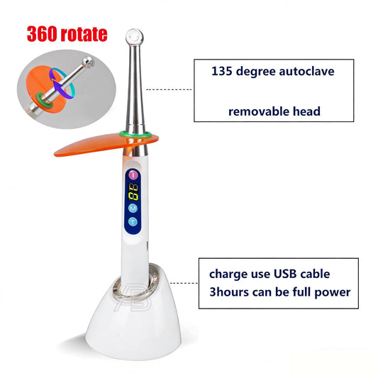 Professional Dental Light Cure Wireless LED Curing Light Resin Resin Curing Light  Best Dental Curing Light