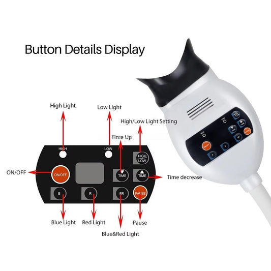Dental Unit Clip-on Desk Type LED Professional Teeth Whitening Lamp Cold Light Teeth Bleaching Accelerator Machine
