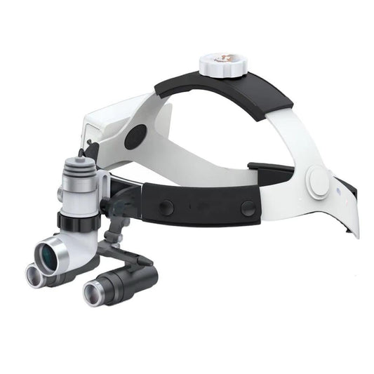 Special Head Magnifying Glass for Oral Implantation, LED Cold Light 4.0/5.0/6.0 Times Magnifying Glass