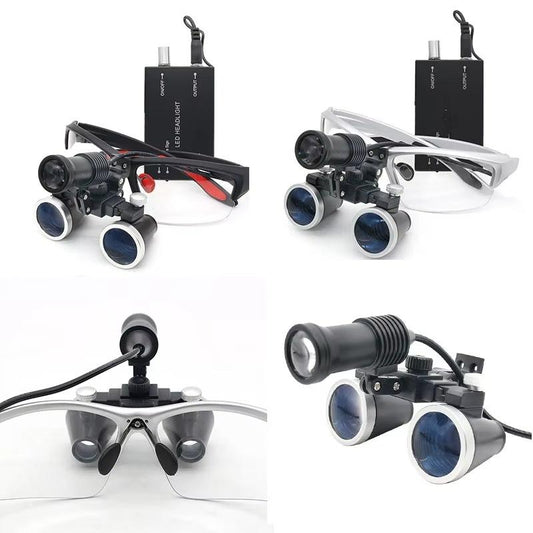 3.5X Dental Headlights Magnifying Wearable Glasses With 5W LED Spotlight Head Light