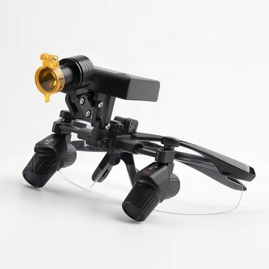 Dental 4X Medicine Binocular Magnifier 5W Headlamp Laboratory Magnifier Headlamp Oral LED Headlamp