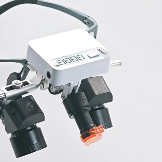 5x Ergonomic Dental Surgical Loupes with 5W Electric Wireless Headlight and LED Light