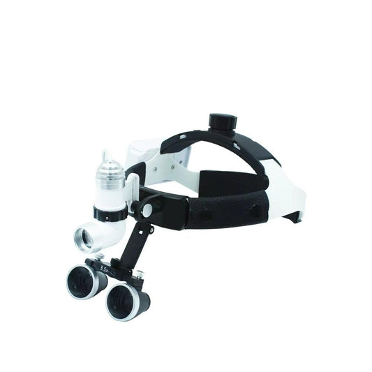 Dental Magnifying Glass High Brightness Professional Medical Headlight Binocular Surgical Magnifying Glass Spot Size Adjustable