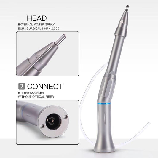 High Quality 1:1 Handpiece 20° Low Speed Straight Handpiece External Water Spray Oral Surgery Handpiece
