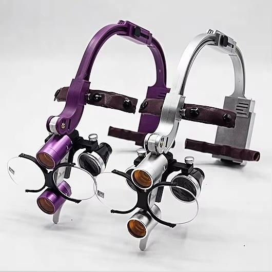 Dental Binocular Magnifier 2.5X 3.5X Medical Magnifying Glasses 5W Wireless Surgical Headlight Dental Lab Headlamp