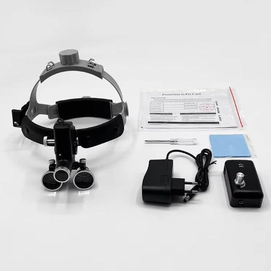 Dental Headlamp With LED Light 3.5X Binocular Loupes 5w Spot Light for Surgery Dentistry Manufacturer Price Magnifying Glass