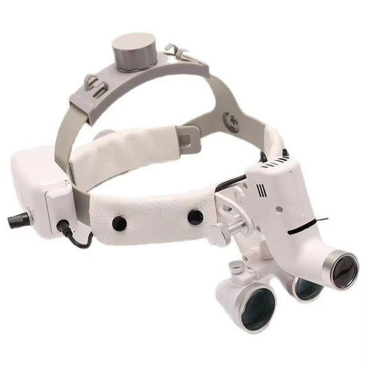 Medical Magnification 5W Focusing Headlight With Binocular Loupe Magnifier 2.5X 3.5X Dental Lab