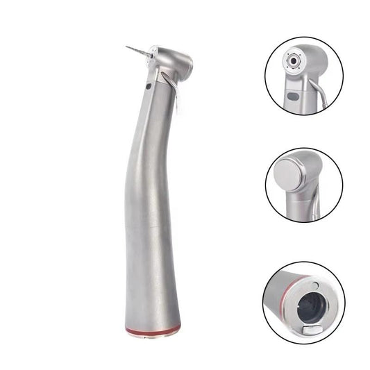 Professional Dental Contra Angle Handpiece with 1:5 Low-Speed Increase Fiber Optic LED Four-Point Water Spray