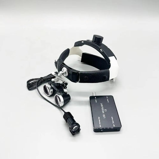LED Headlight, Headband, Dental Binocular Loupe, Partial Brightness, Adjustable Headlight - 3.5X