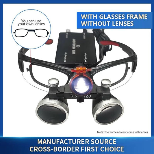 Suitable Myopia Adjustable 2.5X/3.5X Dental Loupes Binocular Magnifier Eyeglasses for Dentistry Surgical Cloth Packaging