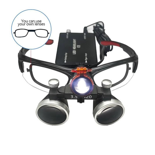 Dental Magnifier Dental Laboratory Medical Magnifier 2.5x 3.5x for Myopia
