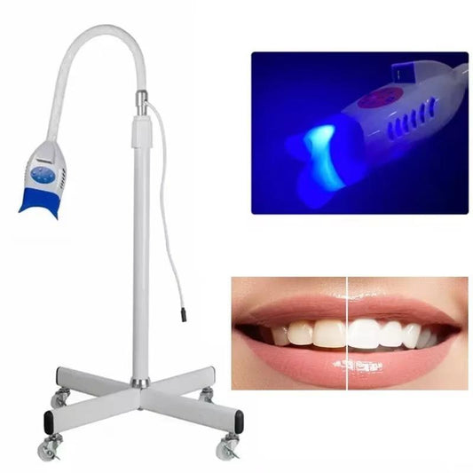 High Quality Portable LED Blue Light Teeth Whitening Lamp Rotating Arm Mobile Whitening Machine Made of Durable Plastic