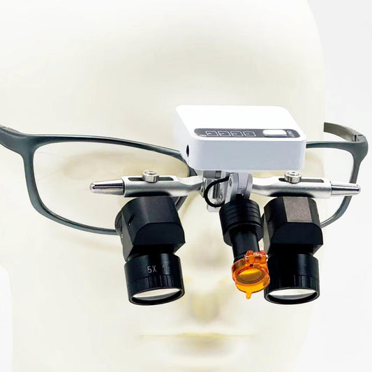 Dental Surgical Ergo Loupes 5X Magnification Optical Lens Adjustable Working Distance Magnifying Glass