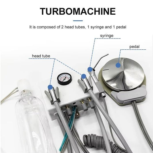 Factory Wholesale Price Hanging Wall Type Small Portable Dental Turbine Unit Work With Compressor